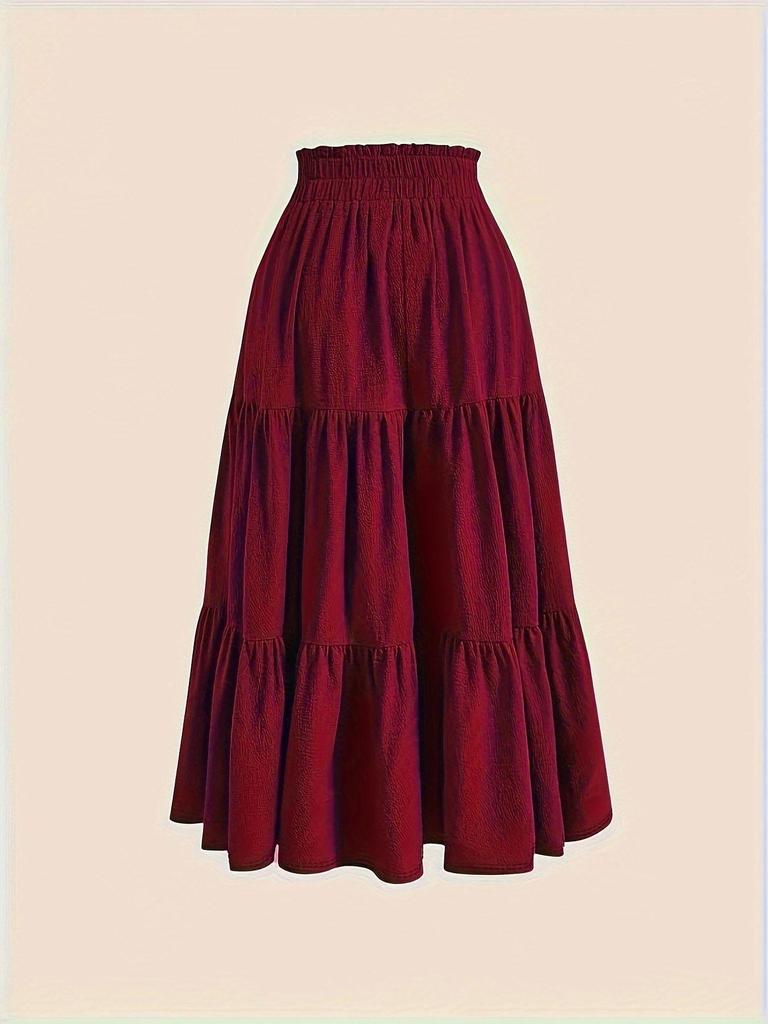 European Fashion Knot Waist Pleated Skirt