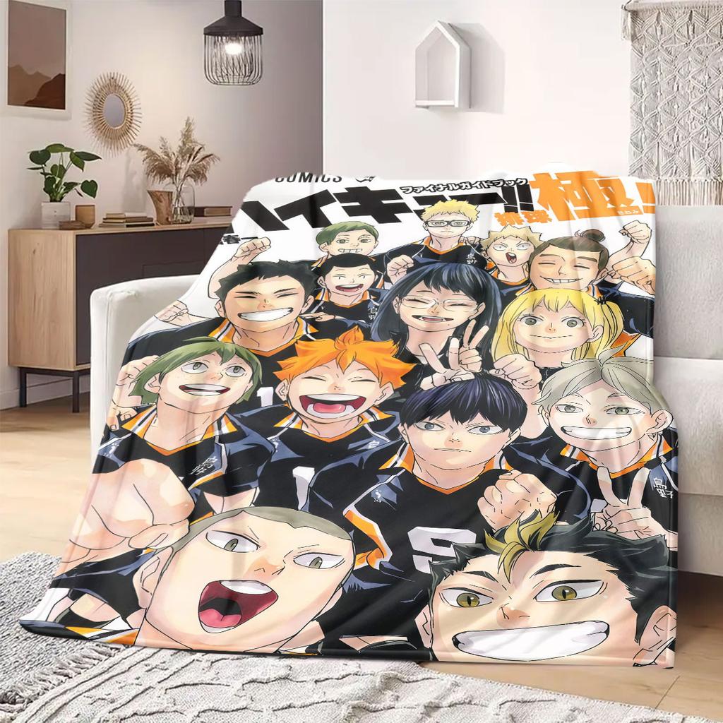 Serve Up Style Haikyu Print Blanket Warm Comfortable Flannel Blanket Suitable for Bedrooms,Sofas,Beds,Chairs,Picnics,Travel