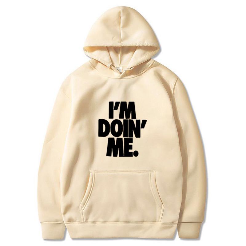 2023 Autumn/Winter I'M DOIN' ME Cartoon Hoodie: European/American Style, Cross-border, Plus Size Pullover
