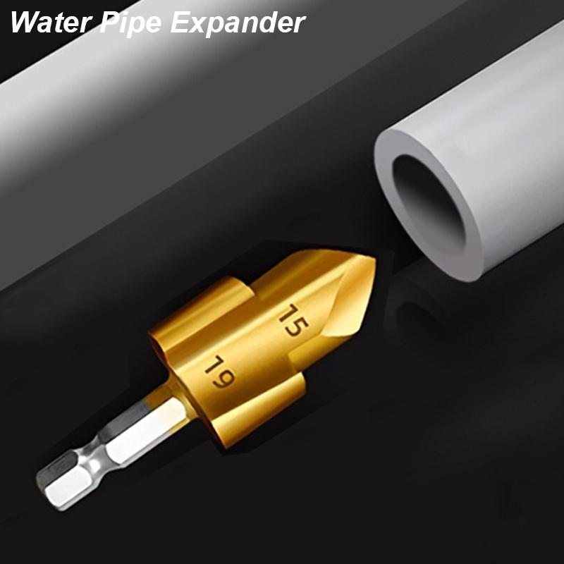 PPR Lifti Drill Bit Step Socket For Water PVC Pipe Expander Connector Repair Plumb Fit Reamer Ream Hole Elbow Tee Plumber Tool