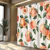 1pc ripe peaches and green leaves peach juicy peaches with green leaves on soft cream beige background bathroom decoration