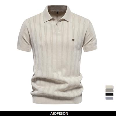 Nuova Polo a Coste Estiva 2025 da Uomo Traspirante e Fresca Qualità di Marca Polo da Uomo Testurizzate