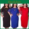 Abito da Donna alla Moda con Intrecci 6XL Taglie Forti Manica Corta Monocolore per uno Stile Senza Sforzo**