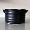 Banko Ware Rice Heat Black Glaze Made in Japan Cooker, 3-Cup, Earthenware, Induction/Direct Compatible, Metal,