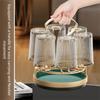 6 Hooks Glass Holder 360° Rotation Cup Drying Rack Dish Rack Cup Drain Rack  Restaurant