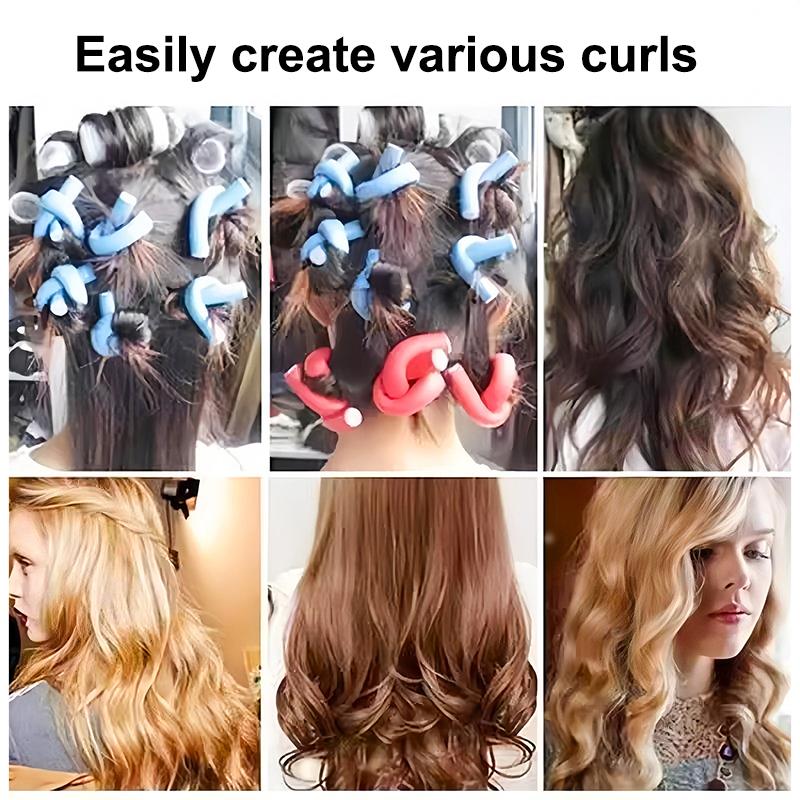 10Pcs Flexible Hair Curling Heat-Resistant Rod 18Cm Hair Curler Makers Soft Foam Twist  Perm Ironing Hair Salon Styling Tools