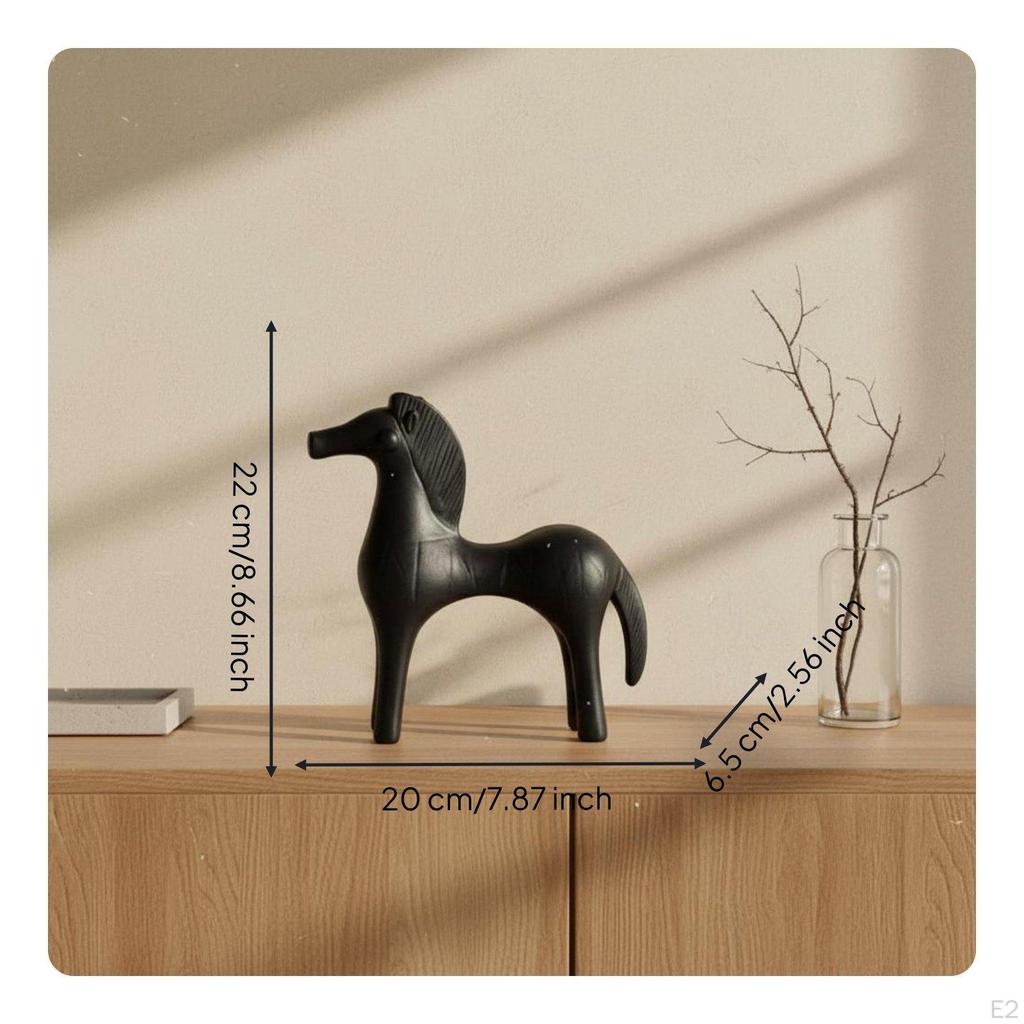 Abstract Horse Figurine Light Luxury Nordic Design Ornament Fine Workmanship Decorative Animal