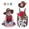 Baby Junge Strampler Kostüm Baby Kleidung Kleinkind Cowboy Kleidung Set 3 Stück Mütze + Schal + Strampler Halloween Purim Event Geburtstag Outfits