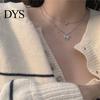 Butterfly Necklace Double Layer Rust-proof Alloy Jewelry Chain Pendant Personality Fashion Clavicle for Women