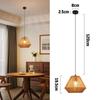 Lampe suspendue - NETTLIFE - 1 flamme - corde de chanvre - Jaune - Métal & tissu - Culot E27