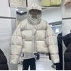 Winter new down jacket women's super short hooded bud puff bread jacket thickened white duck down European jacket