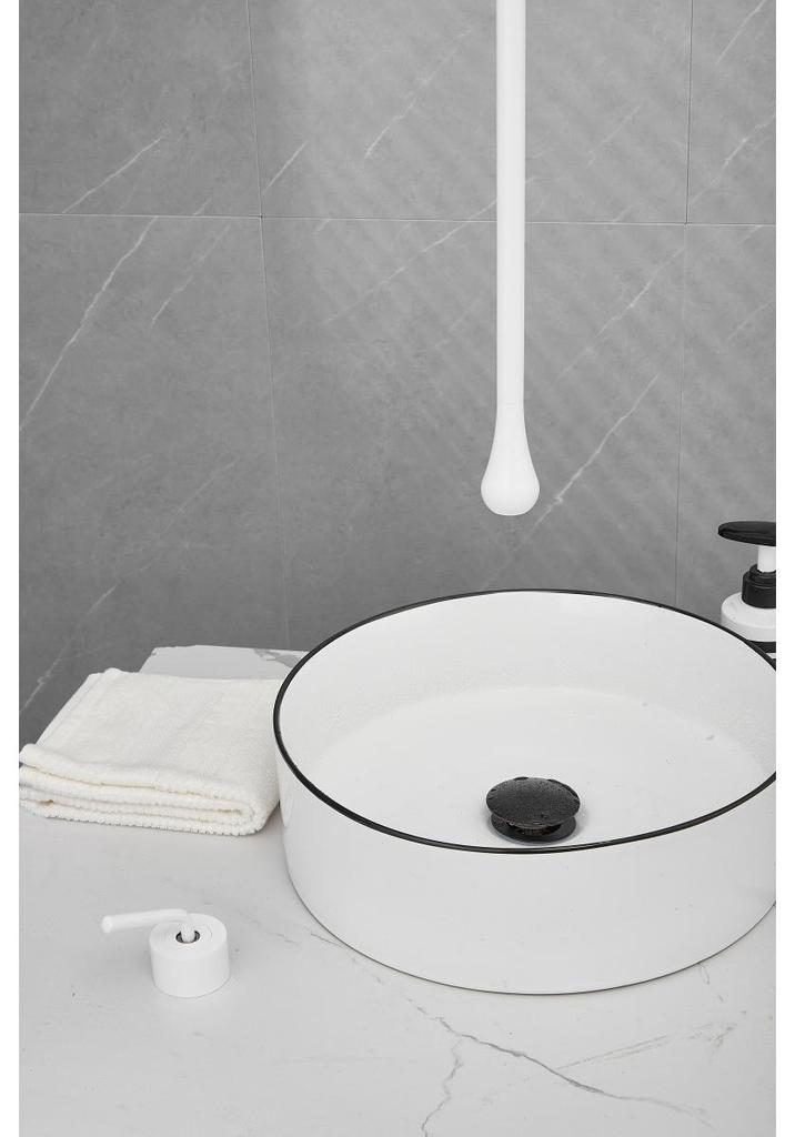 Wall-Mounted Water Drop Faucet with Adjustable Boom, Single-Hole Control, for Hot & Cold Water