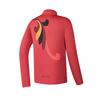 Fila Fashion Stand Collar Half Zip Knit Slim Fit Long Sleeve T-Shirt Men Tops Dark-Rose A11M517210FWI