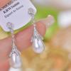 New Fashion High-end Fashion Natural Pearl Earrings High-end Zircon Jewelry Earrings Light Luxury Earrings For Women