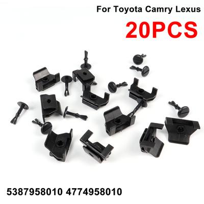 20 Pcs Parafango Anteriore Fodera Della Copertura Del Respingente Spille Pinze Per Toyota 4Runner Highlander Sienna Solara Lexus GS È LS 2000 - 47749-58010