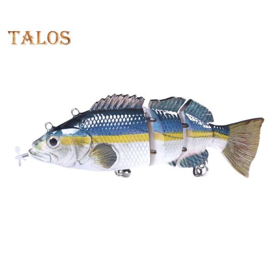 14CM/53G Electric Multi-Jointed Fishing Lure with Float USB Rechargeable LED Luminous Swimbait Robotic Artificial Bait Fishing Accessories