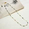European and American new copper-plated real gold jewelry, colorful drop glaze, colored dopamine necklace, fashionable and creative light luxury