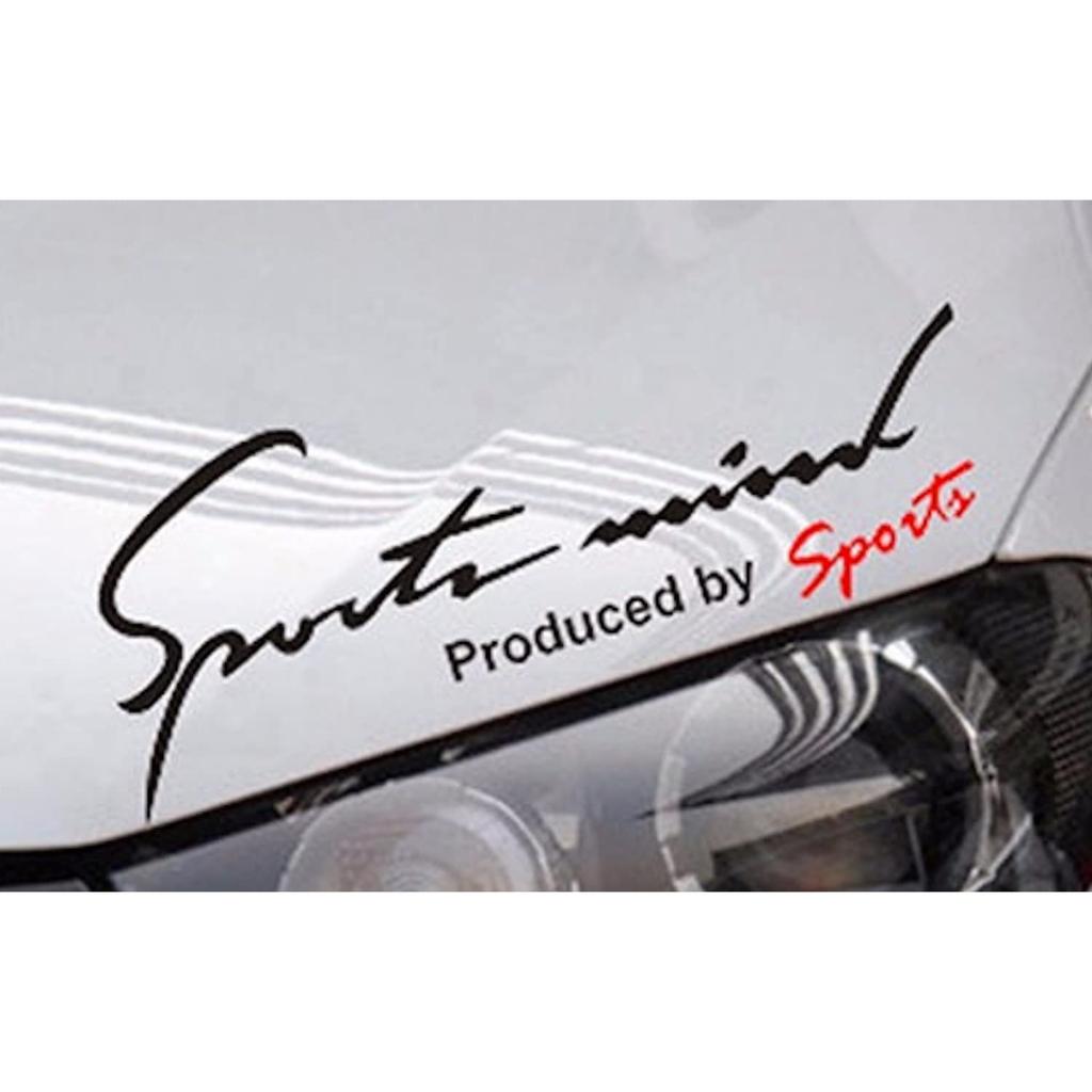 Sports Mind Universal Side 8 4 Sizes Car/Motorcycle Sticker/Decal, Dress-Up Sticker, Colors, (Black, Small, 19x7cm)