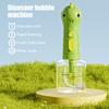 Electric Shampoo Dispenser for Dog And Cat Bath Dinosaur Shape 2-in-1 Dog Soap Holder Rechargeable Dog Soap Foaming Machine for Cleaning