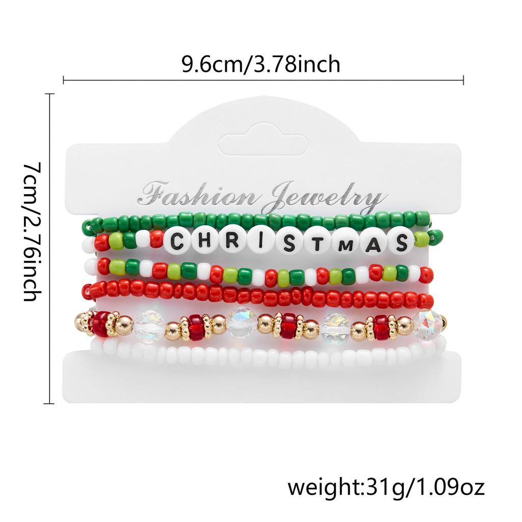 Christmas Gift Handcrafted Bracelets With Santa Claus Pendant Design For Holiday Parties