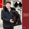 Men's Thick Velvet-Lined Winter Coat for Middle-Aged and Elderly