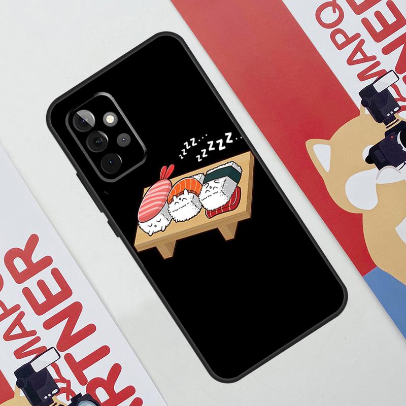 Kawaii Sushi Crowd Case For Samsung Galaxy A36 A35 A55 A06 A16 A26 A56 A53 A32 A52 A33 A13 A14 A34 A54 A17 A15
