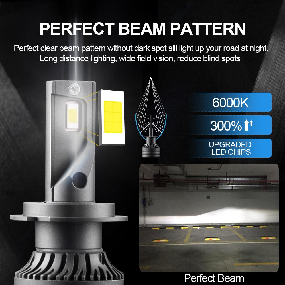 2Pcs LED Car Headlight H4 H7 H1 H8 H9 H11 9005 9006 HB4 6000K 50000LM Auto LED Lamp