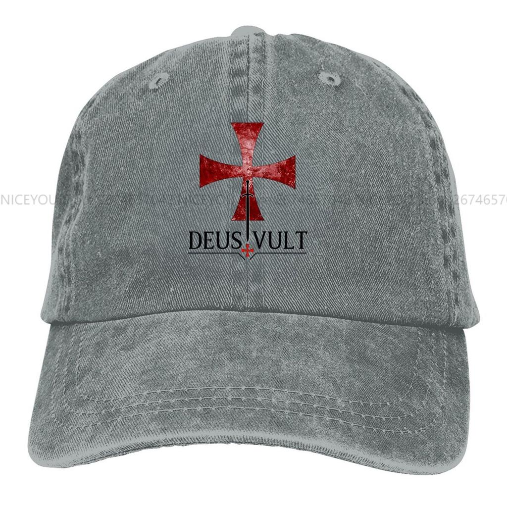 Knights Templar Multicolor Hat Peaked Women's Cap Templar DEUS VULT Personalized Visor Protection Hats