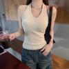 Women Tops Halter Sleeveless Backless Tank Tops Solid Color Slim Fit Base Shirt Party Vacation Date Wear
