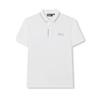 Heritage Pompidou Center Collaboration Business Solid Color Commuter Short Sleeve Polo Shirt Men Tops White F11M438109FWT
