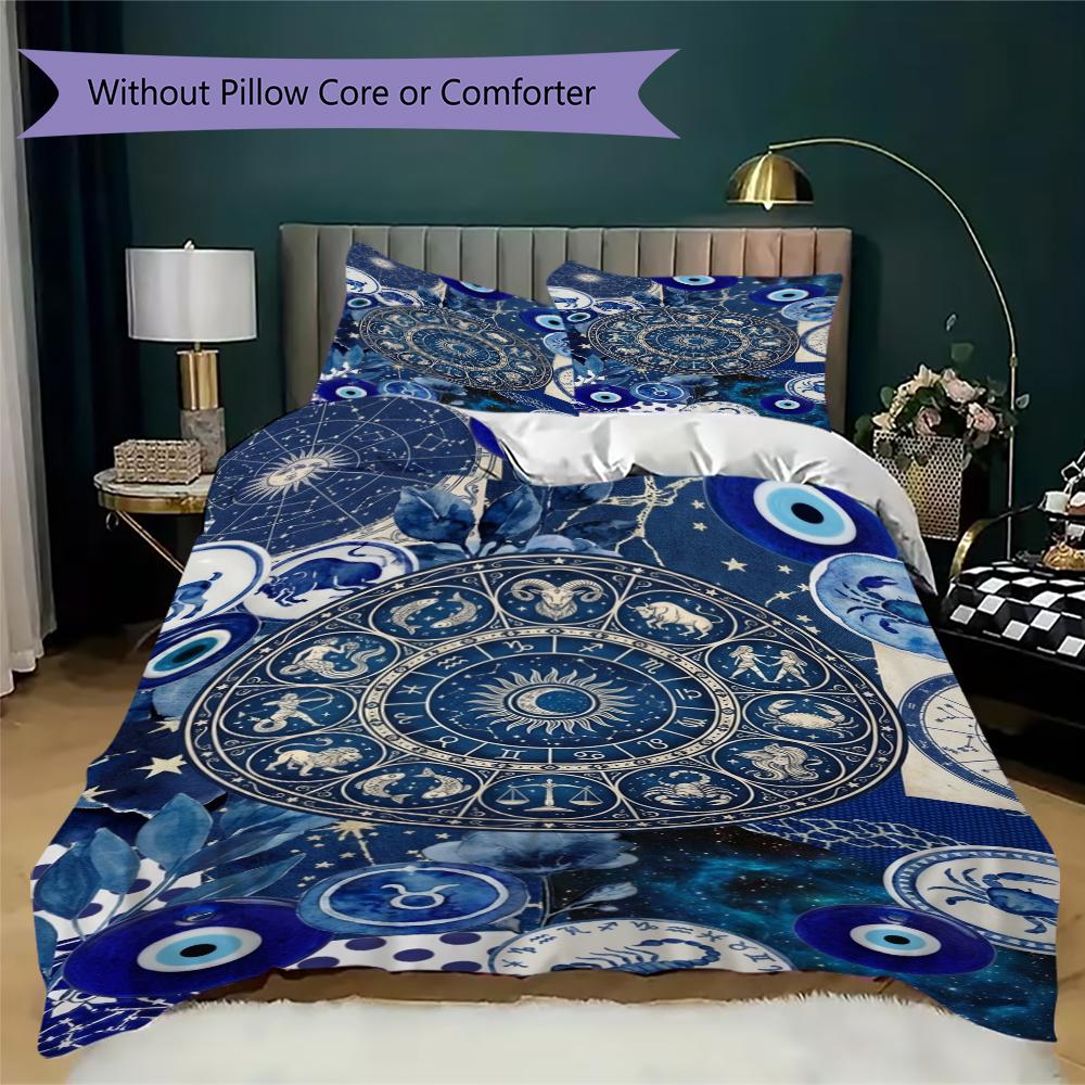 constellations Pattern Bedding uilt Set uilt Cover Pillowcase Home Decoration Birthday Gift (1 * duvet cover + 2 * pillowcase  without core)147