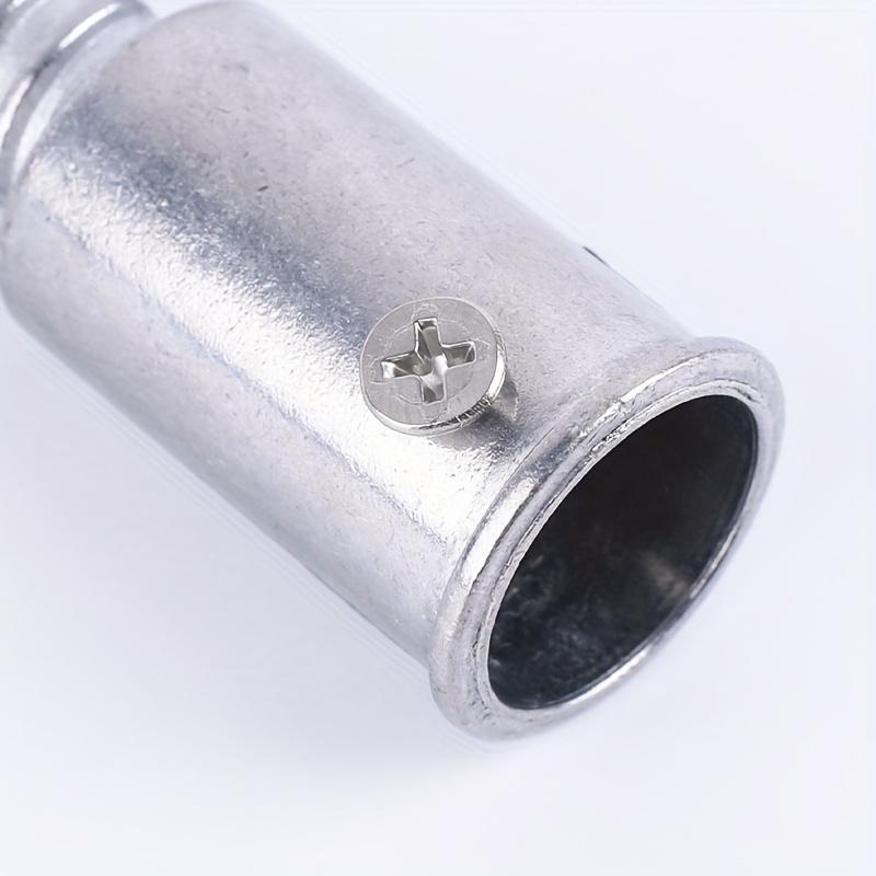 5pcs/set Silvery American Metal Threaded Head Alloy Broom Handle, Metal Roller Bar Mop Rod Extensions, Cleaning Brush Extension Rod Connector Fittings