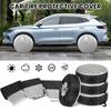 Tire Dust Cover with Drawstring Car Adjustable 210D Oxford Cloth Waterproof Portable Auto Handle Universal SUV Sun Protection Rainproof