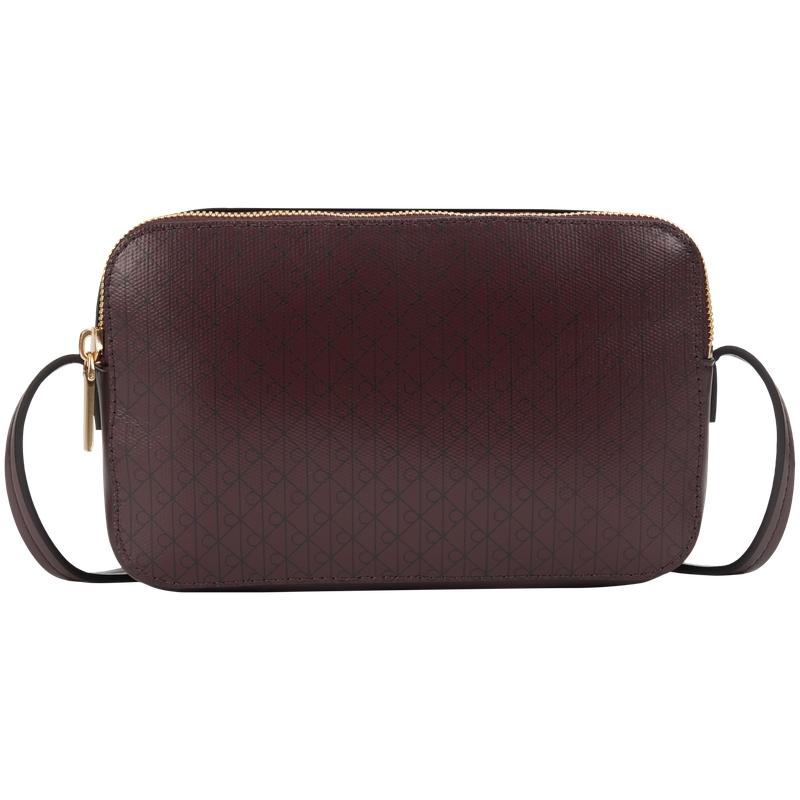 Calvin Klein Casual Portable Monogram Print Mixed Material Shoulder Bag Small Women bags Cocoa-Brown 4F3268G-2XD Basic Set Bag 24860₽