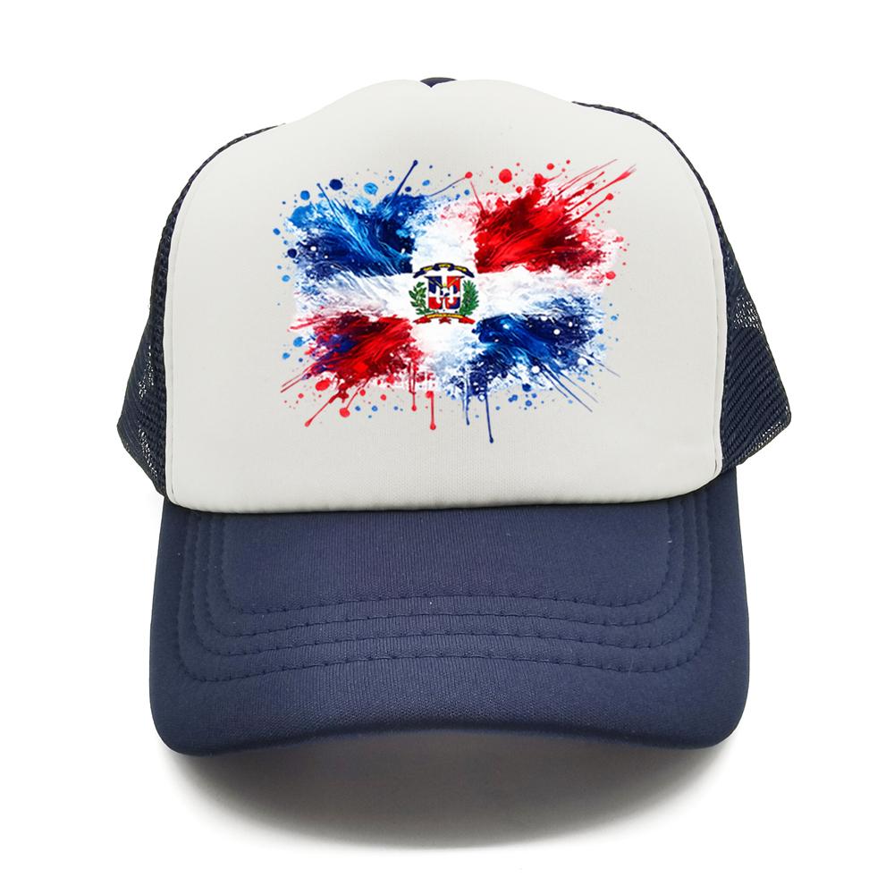 Dominican Republic Flag Baseball Cap Unisex Adjustable Mesh Hat Breathable DR Dominican Trucker Caps