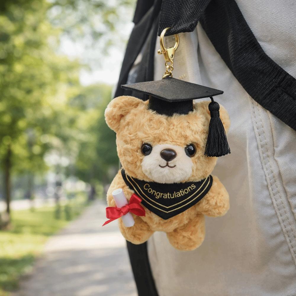 Cute Bear Plush Pendant 15cm Bear Pendant Toy Cute Graduation Bear Doll  Souvenir
