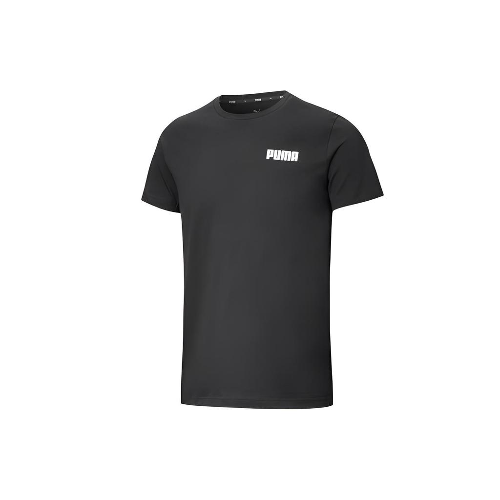 PUMA T Shirts Men's Black Crew Neck Moderate Straight Fit 845300-01