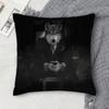 Cool SSigma Alpha Wolf Meme Doublesided Printed Square Decorative Cushion Cover for Sofa Living Room Home Decor