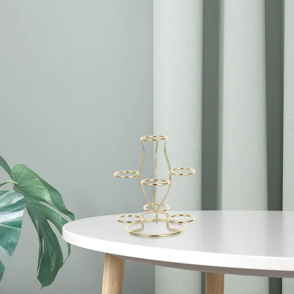 Artistic Crystal Display Stand 7 Sphere Iron Structure Metal Base for Diverse Showcasing Needs Iron Display Stand