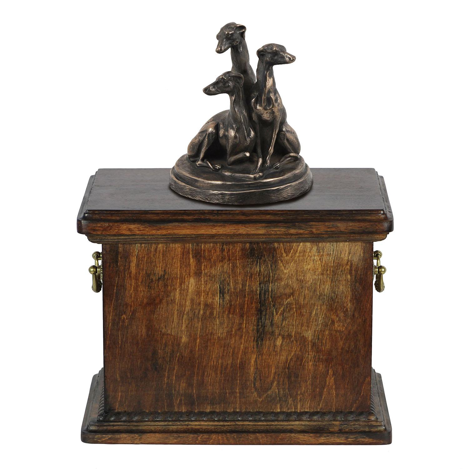 Whippet - urna per le ceneri di un cane, urna con statuetta, elegante urna nello stile classico del marchio Art-Dog