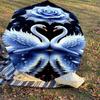 1pc Swan Love Automatic Open/Close Umbrella Compact Folding Umbrella with 8-Rib Shaft for Women/Men, Portable Travel Umbrella,1192S