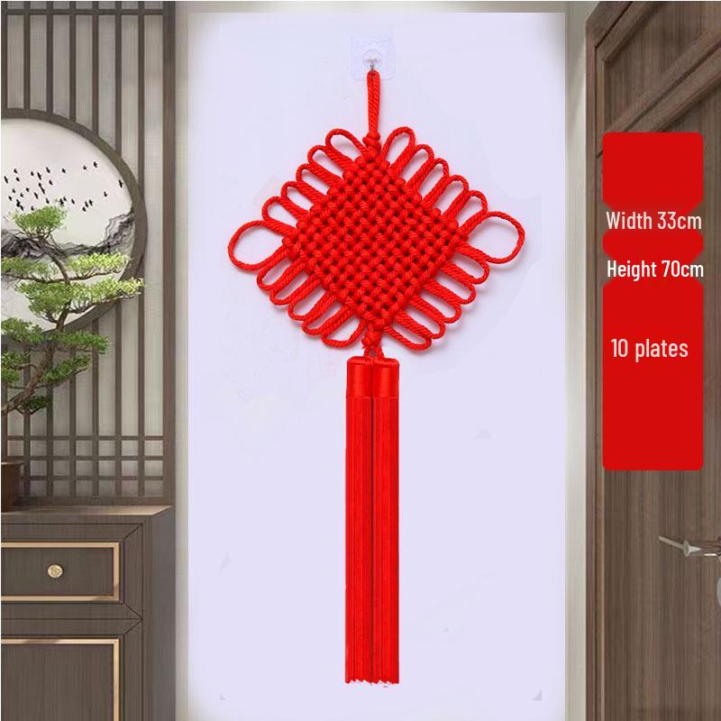 

2025 Большой кулон в виде китайского узла с иероглифом «Фу» - Подвесное украшение для новоселья и Нового года для гостиной и прихожей.