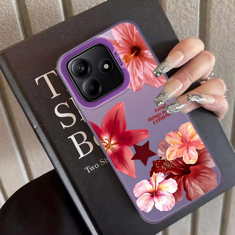 Cherry Flower Print Clear Case for Xiaomi Mi 11 Lite 13T 12T Pro Back Phone Cover