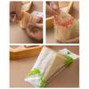 100 szt. Papierki do pakowania kanapek zapobiegające parowaniu Specjalne Jednorazowe Łatwe do rozdarcia Przezroczyste Trójkątne Torby do pakowania ciast, pieczenia, chleba