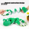 Interactive Squeaky Dog Toys Toy with Pull Rope, Plush Tug of War Toy, for Pets Spiral Animal Small Medium Large Dogs Biting Teeth Cleaning