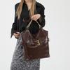 Trendy Urban Vintage Large Capacity Shoulder Bag In Black White Gray And Brown Options