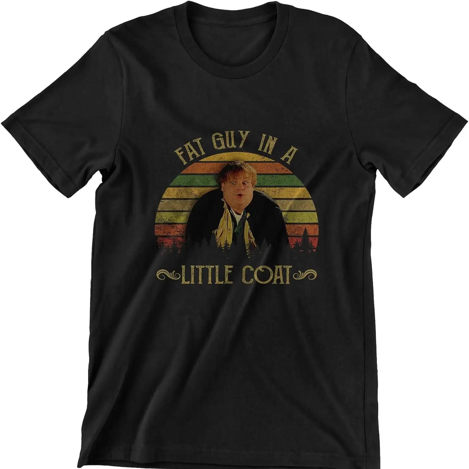 

Fat Guy in A Little Coat Vintage T-Shirt, Movies Quote Unisex Tshirt Black XXXXXL чорний