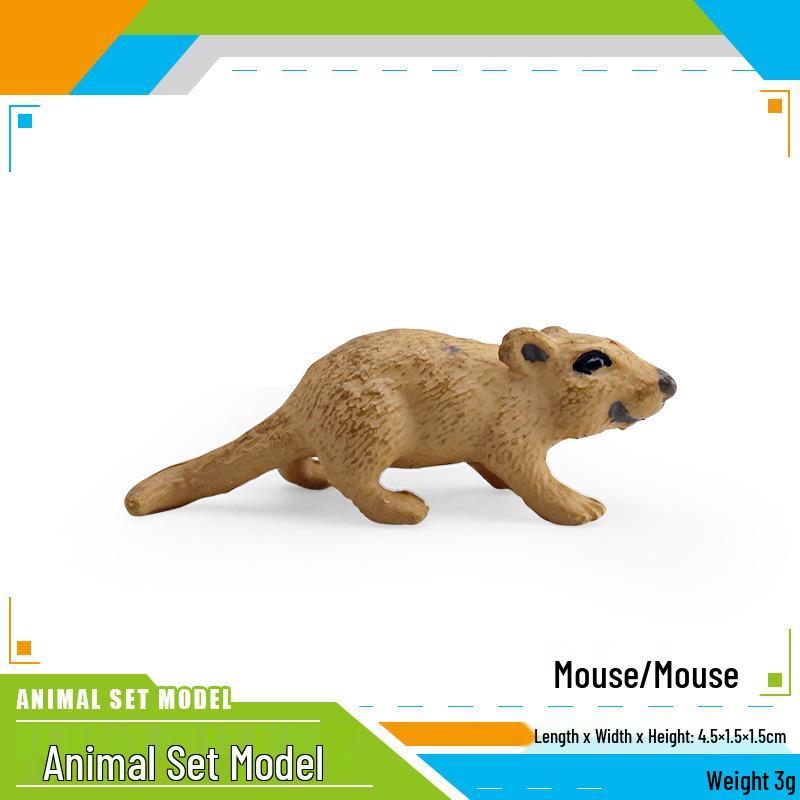 Wild Animal Model Set: Rabbit, Mouse, Macaque, Red Panda, Armadillo, Ural Owl - Children s Cognitive Ornaments