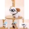 Plush Dog Keychain With Sleepy Glasses Soft Toy For Girls And Teens