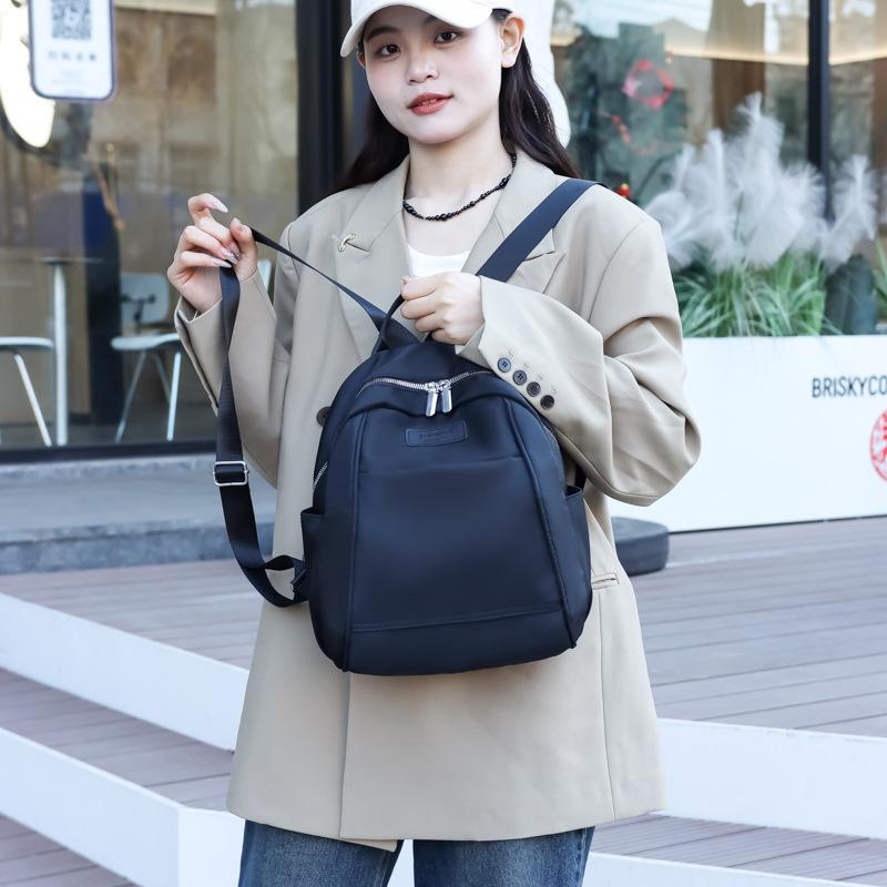 Schoolbag Fashion Versatile Backpack Women's Nylon Breast Bag Simple School Bag Mini Leisure Travel Small Backpack Bag College Student